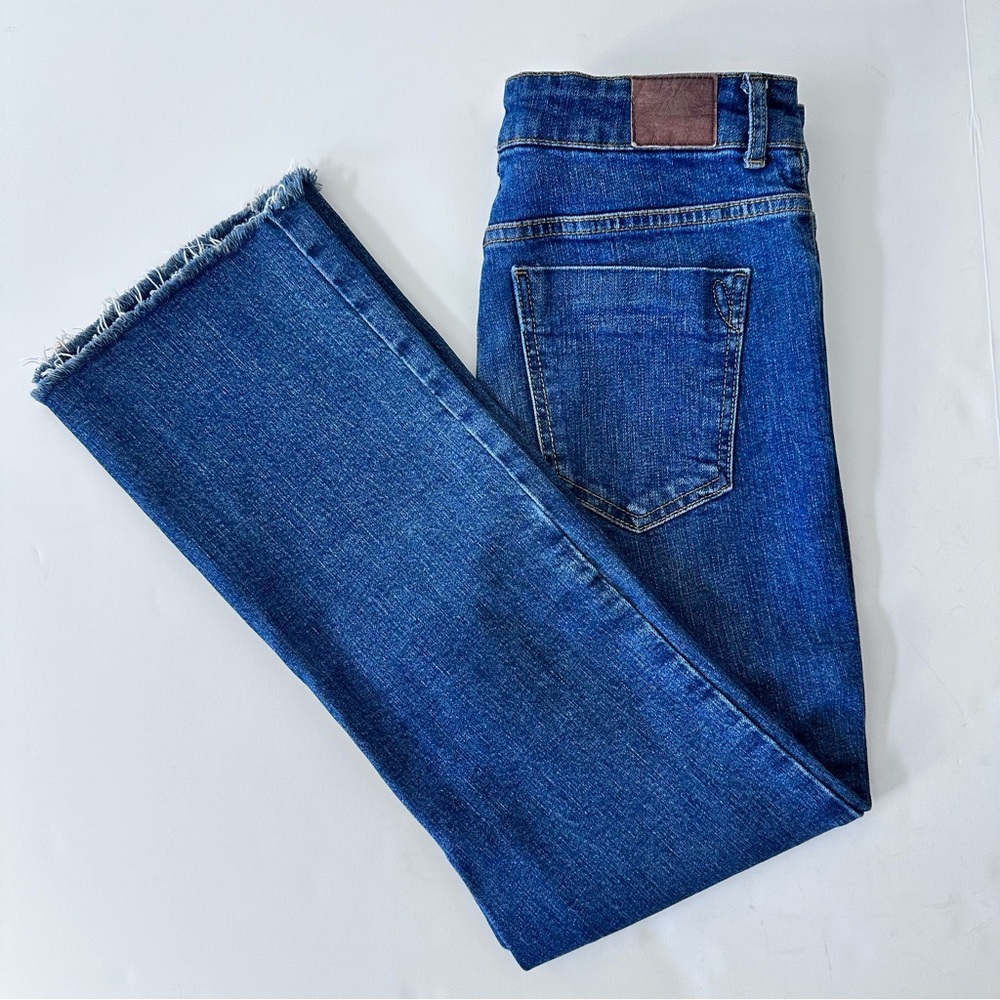 ZARA High-Waisted Mini Flare Jeans